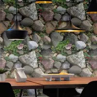 Ảnh giấy dán tường độc đáo biến phòng khách sống động