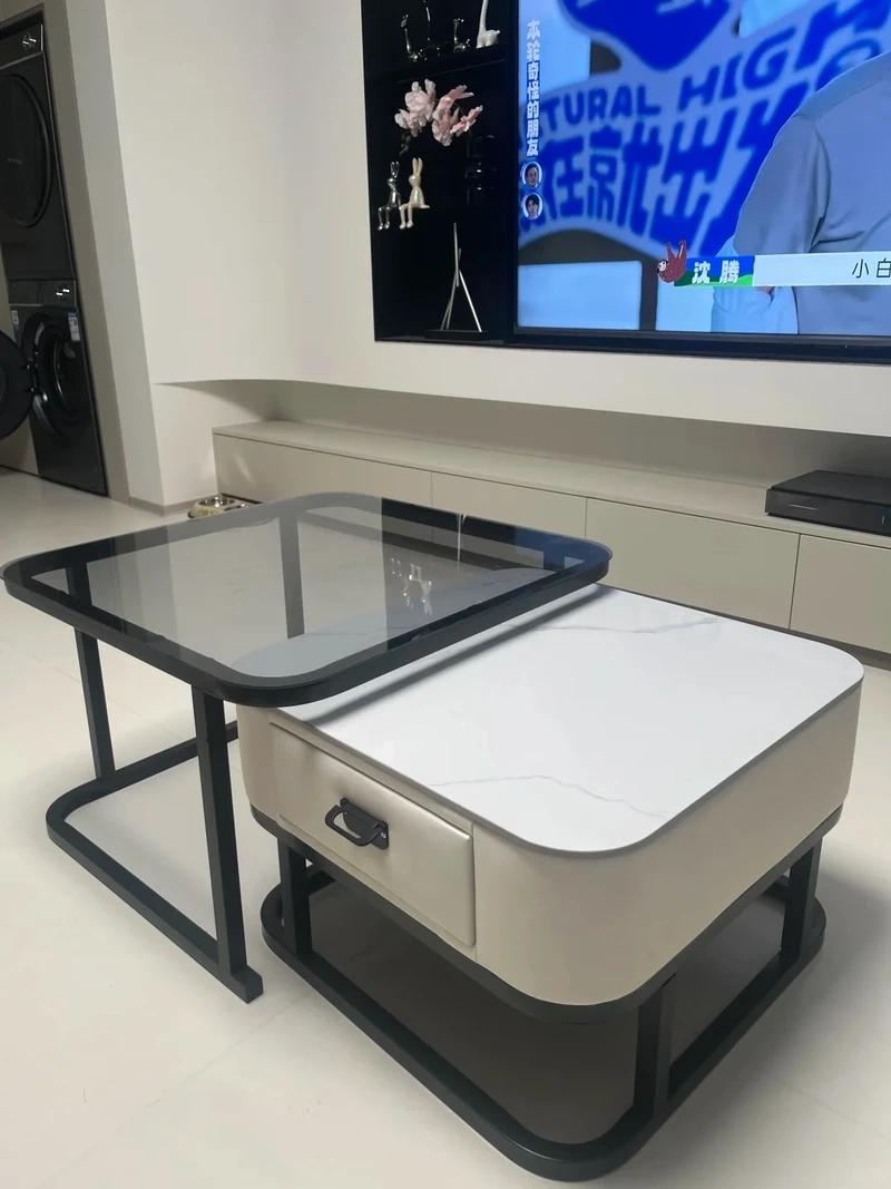 Gọn gàng và tiện dụng cùng bàn trà chữ nhật