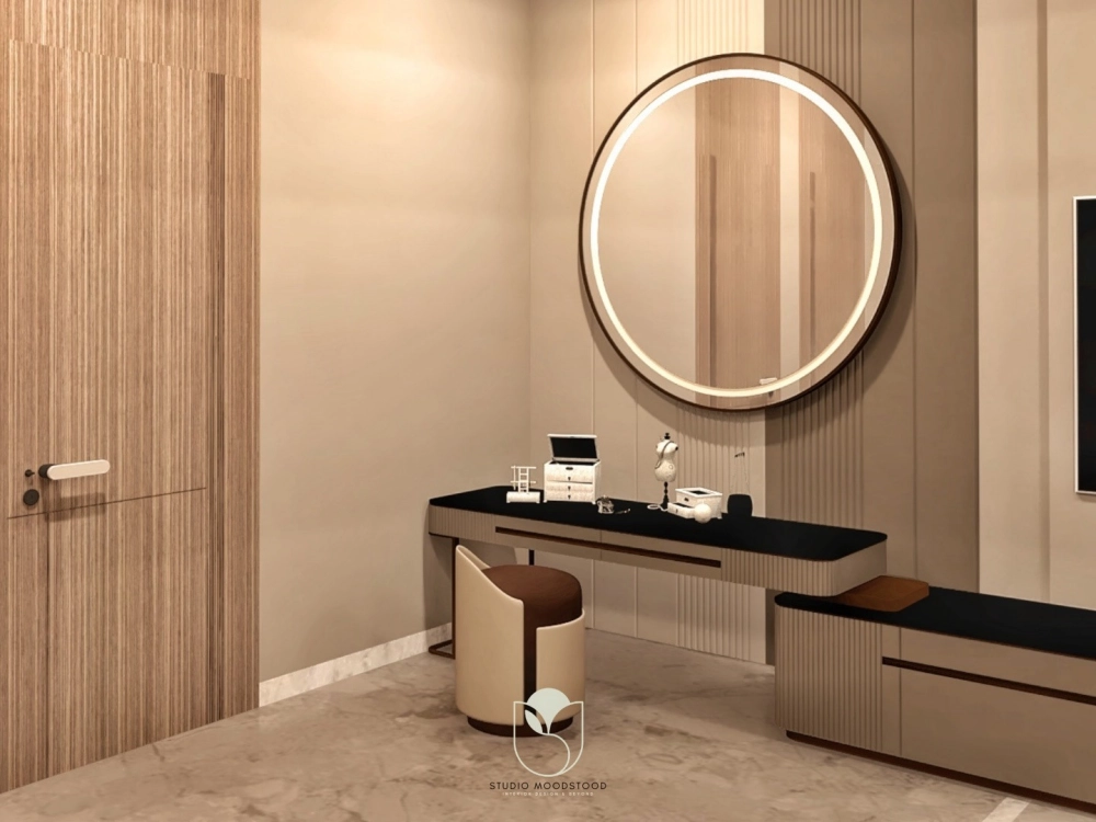 Ghế bàn trang điểm nơ xinh xắn màu hồng pastel