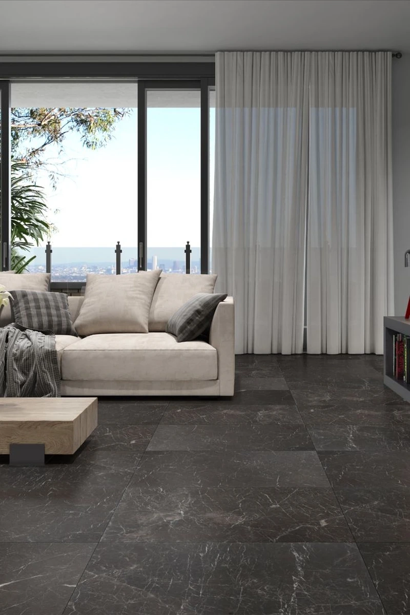 Tạo không gian sang trọng với gạch lát nền phòng khách đẹp