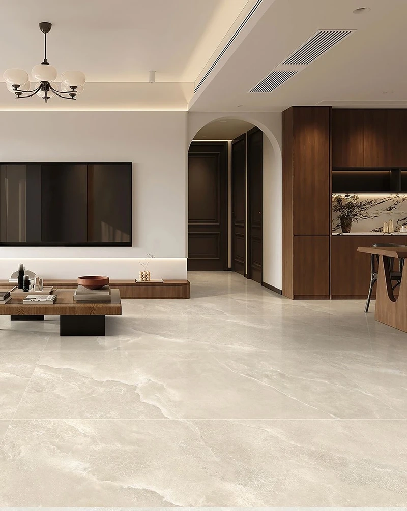 Đẳng cấp và tinh tế nhờ gạch lát nền phòng khách biệt thự