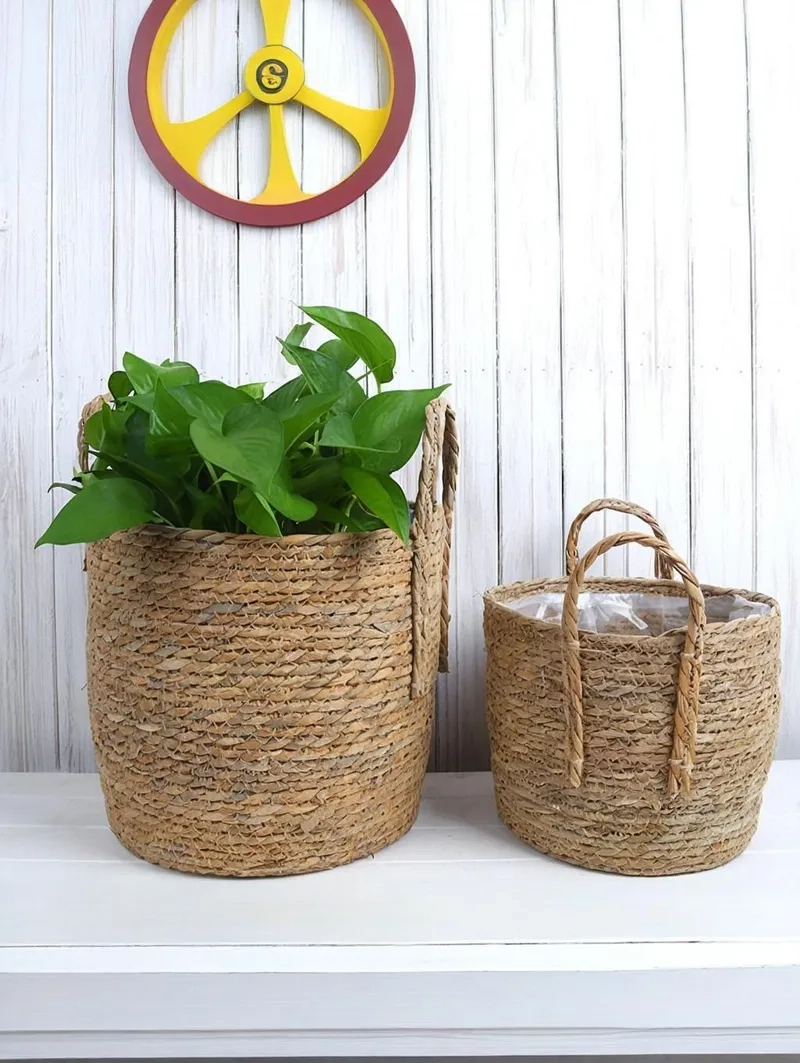 Khám phá ảnh giỏ cói ứng dụng nội thất đa năng