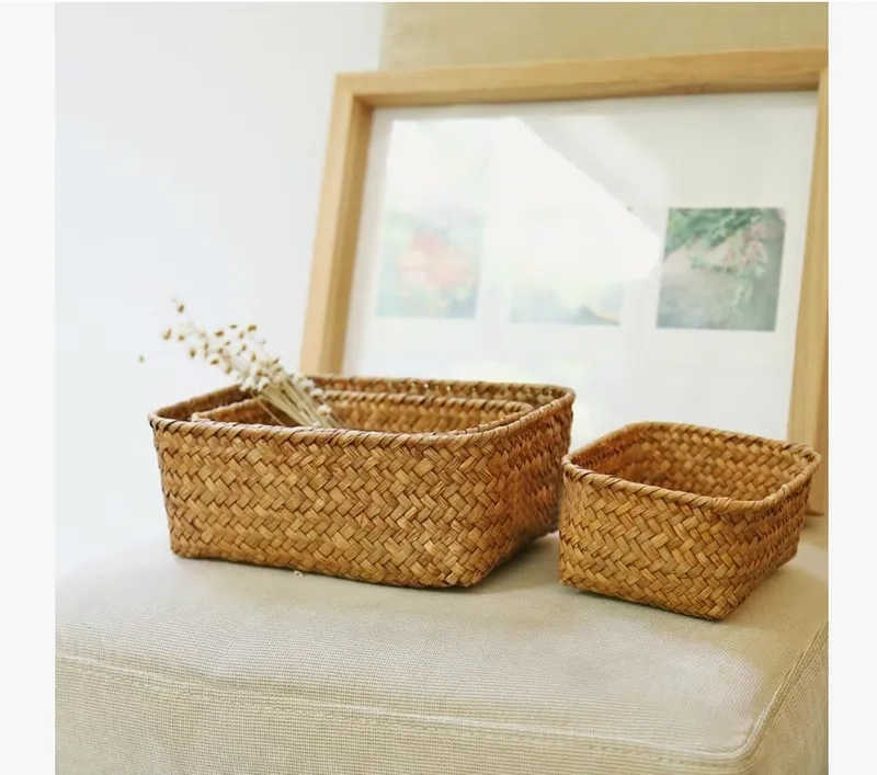 Trang trí tinh tế với ảnh giỏ cói dùng trong decor