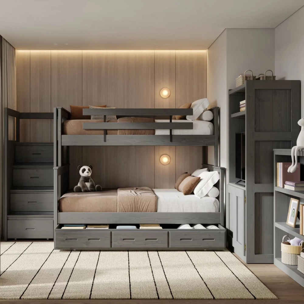 Thiết kế giường tầng cho người lớn phong cách tối giản