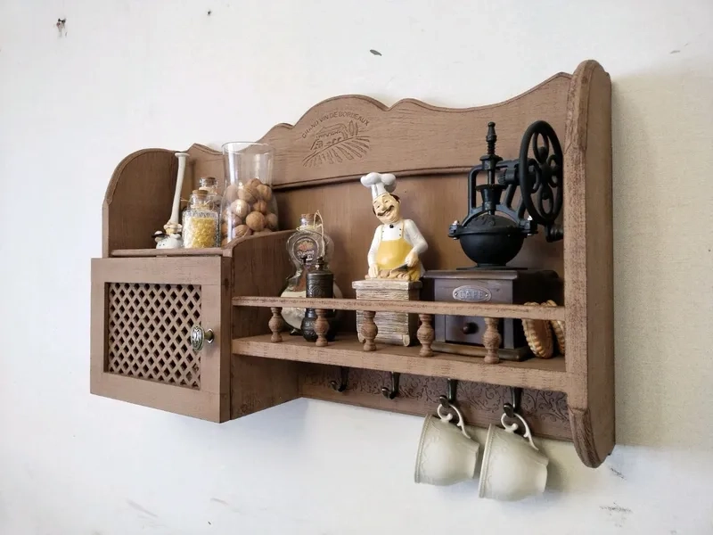 Thiết kế nổi bật với ảnh kệ gỗ treo tường kiểu ziczac