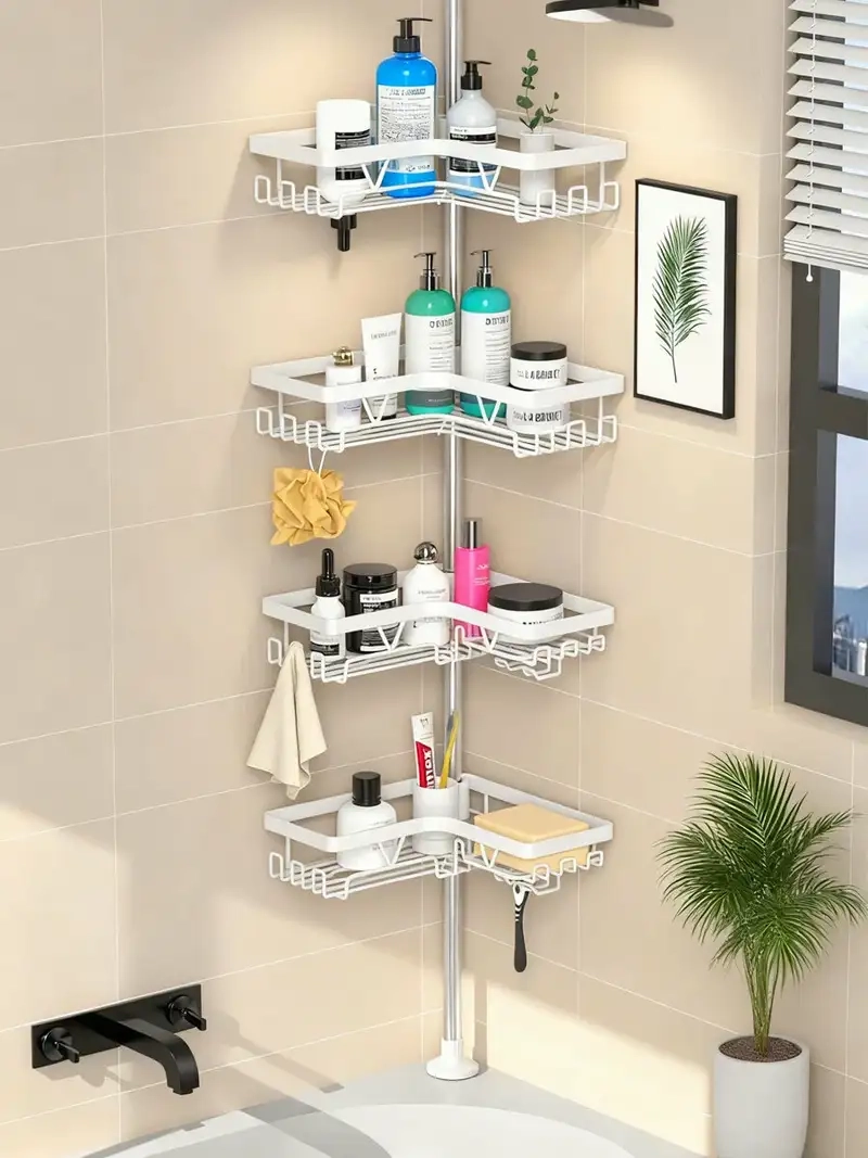 Kệ góc toilet giúp không gian luôn gọn gàng