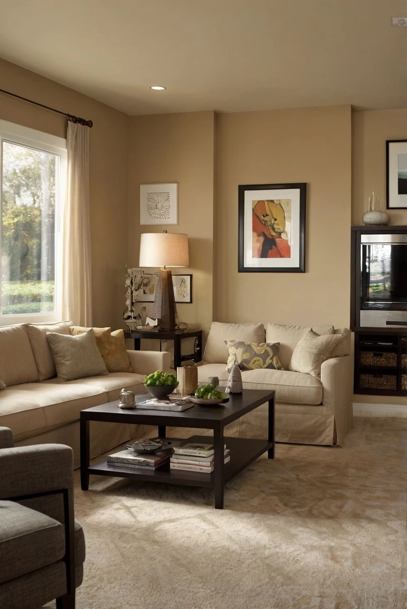 Sáng sủa và thoáng đãng nhờ màu sơn phòng khách sáng