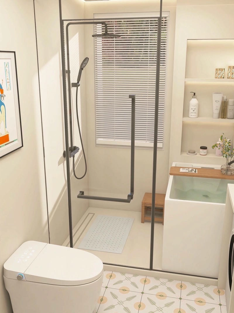 Nhà vệ sinh đơn giản gọn gàng tiện nghi dễ dùng