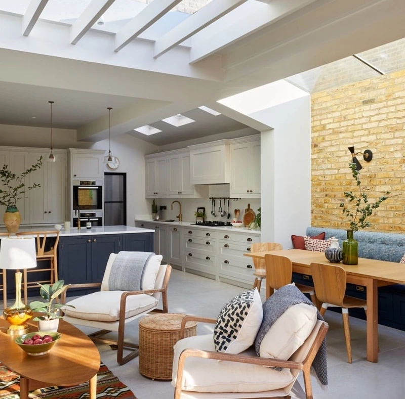 Sang trọng đẳng cấp phòng khách liền bếp sang trọng