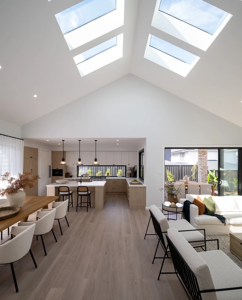 Tối giản và thanh lịch phòng khách liền bếp tối giản