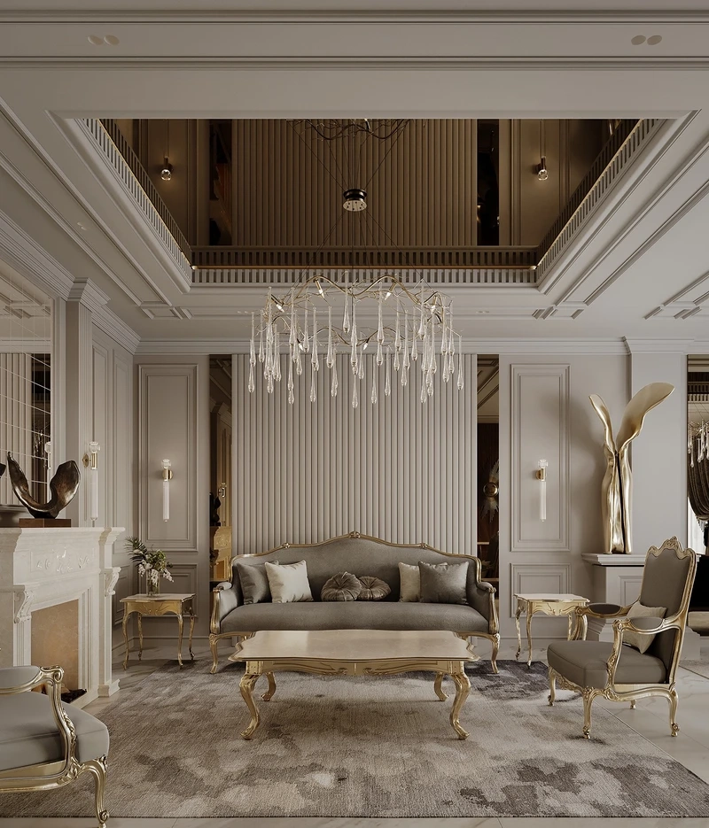 Xu hướng phòng khách tân cổ điển được ưa chuộng