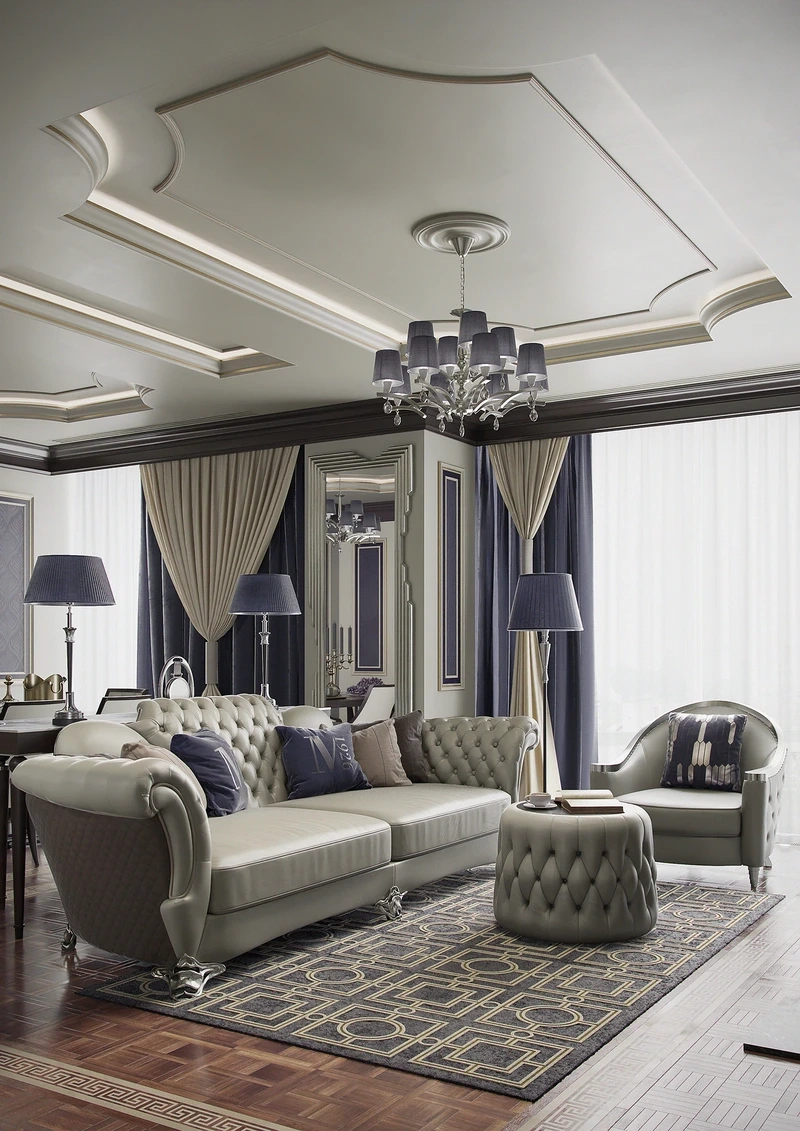 Trải nghiệm đẳng cấp tại phòng khách tân cổ điển cao cấp
