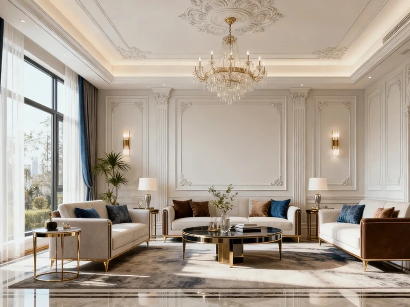 Khám phá vẻ đẹp trong thiết kế phòng khách tân cổ điển