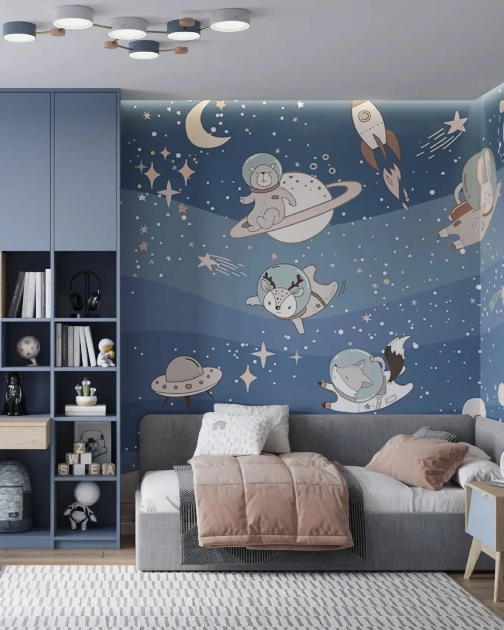 Không gian phòng ngủ bé gái hiện đại với nội thất thông minh tiết kiệm diện tích