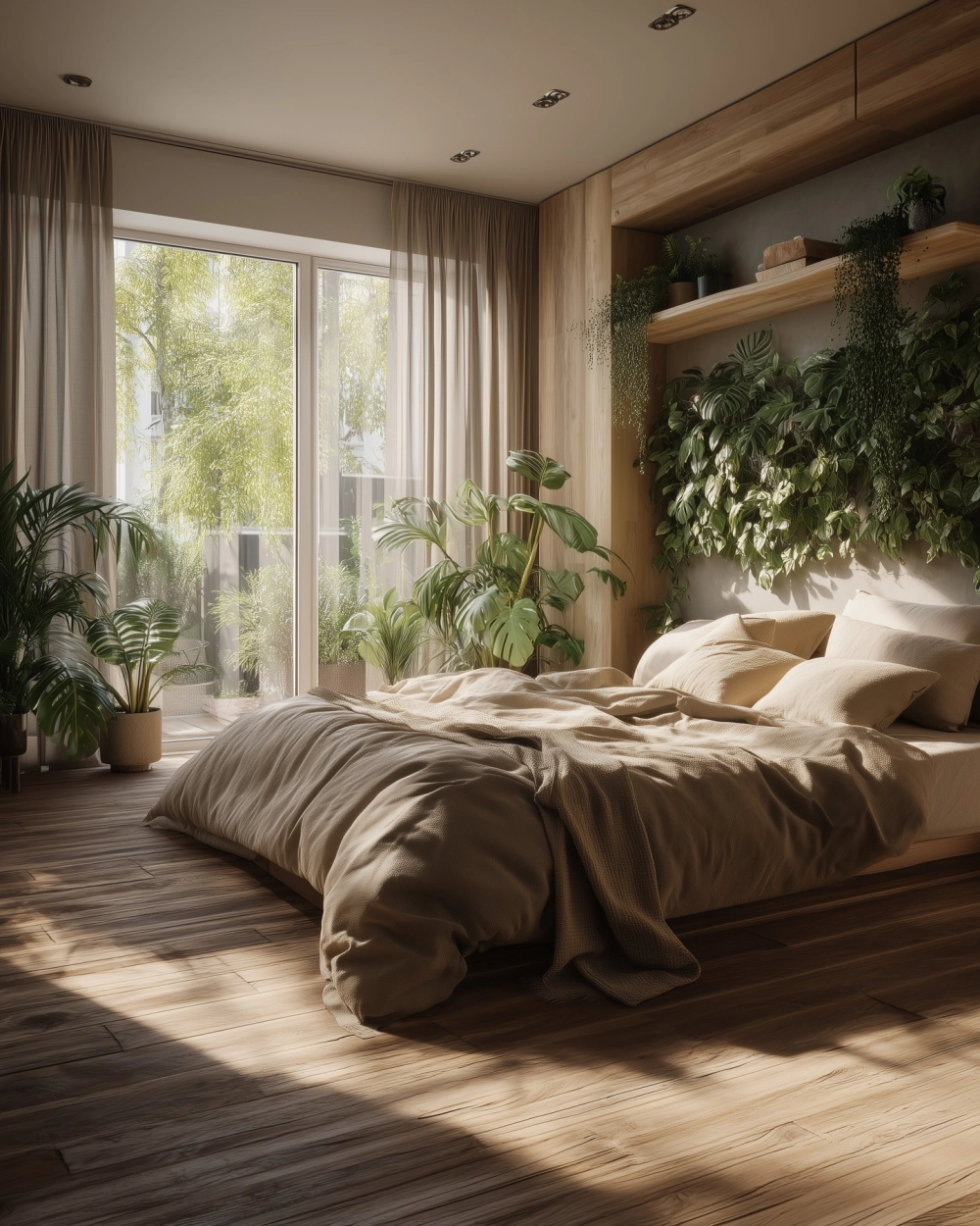 Góc thư giãn đọc sách với ghế lười hạt xốp phòng ngủ thoải mái