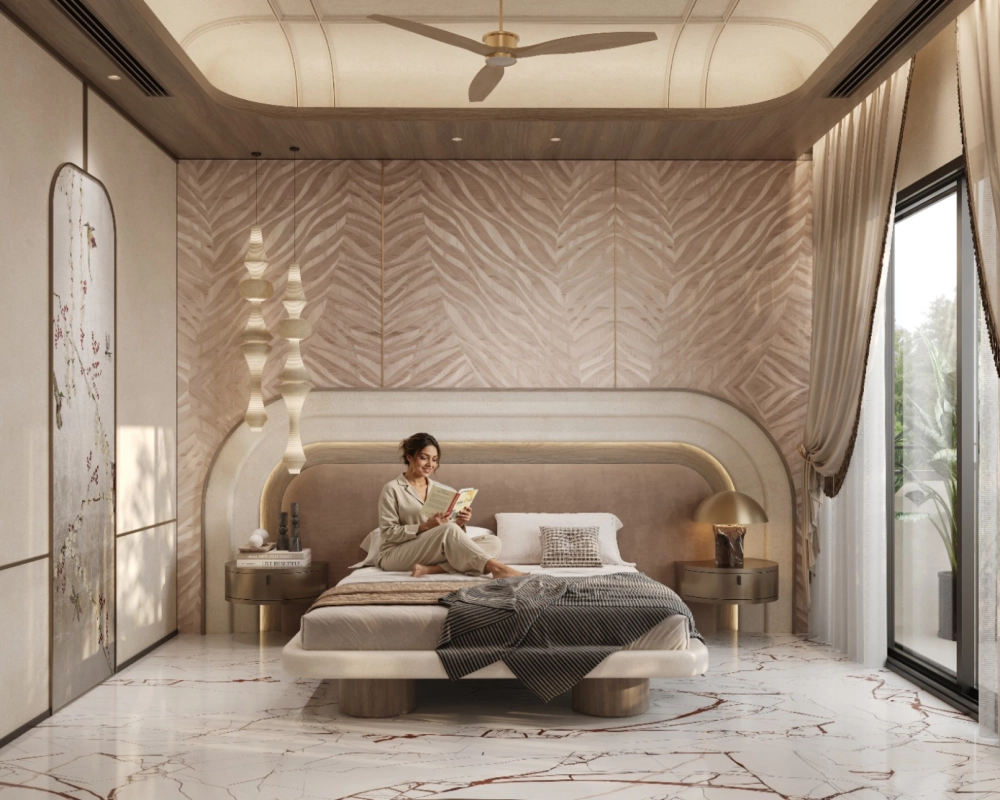 Mẫu phòng ngủ hiện đại đơn giản với tông màu trắng chủ đạo