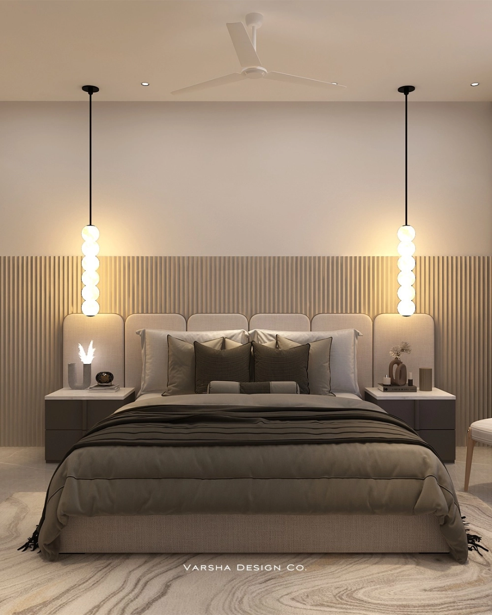 Phòng ngủ master có bồn tắm nằm thư giãn ngay trong phòng