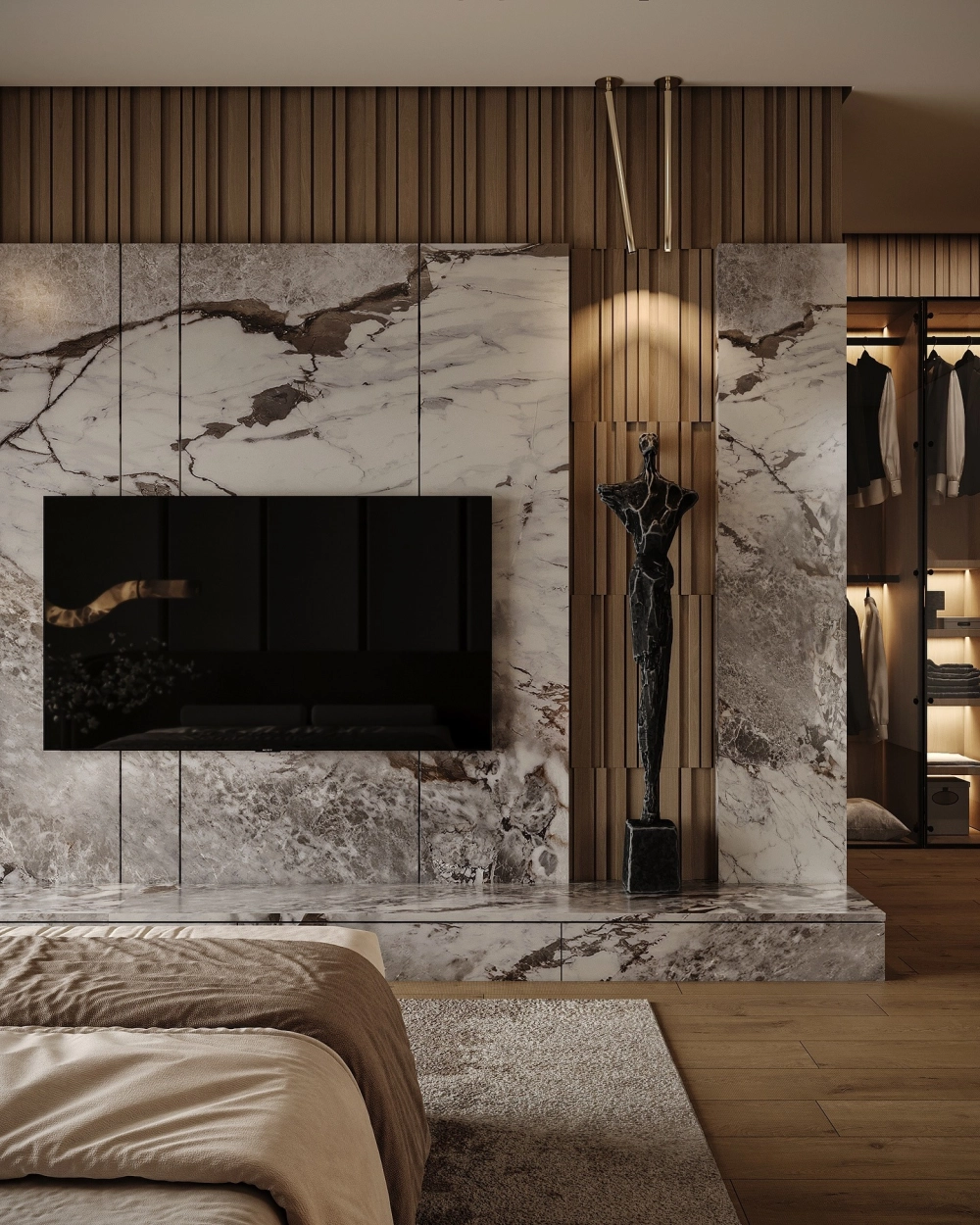 Cách decor phòng ngủ master với tranh treo tường nghệ thuật