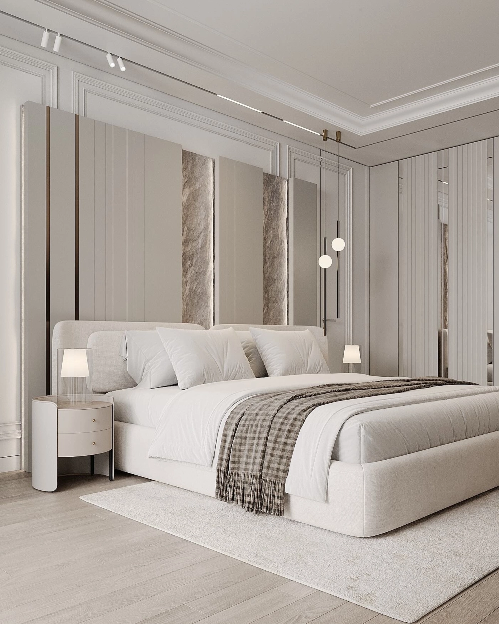 Vách ngăn phòng ngủ master bằng kính điện thông minh