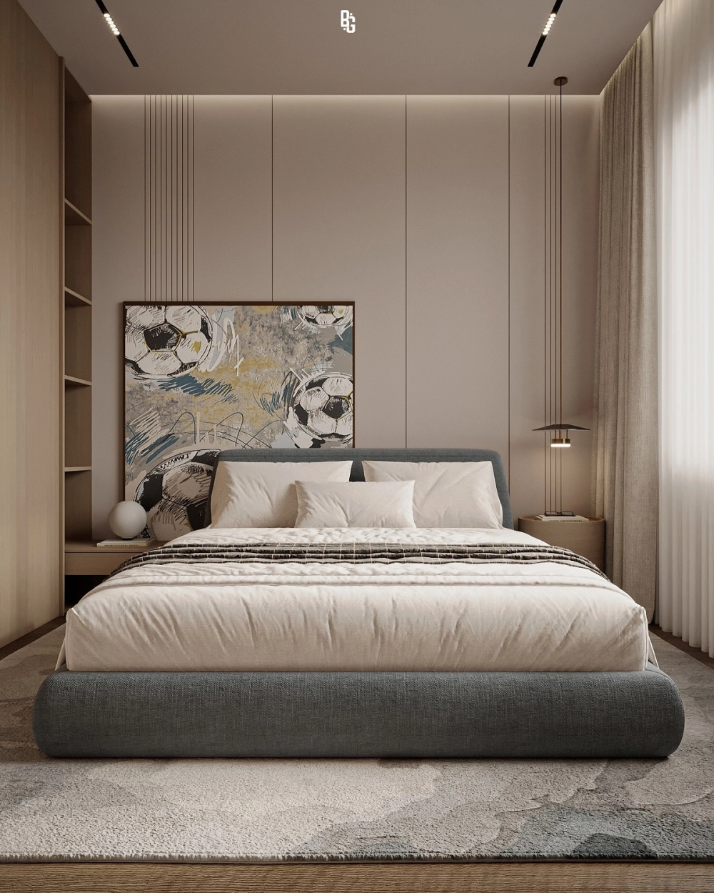 Bố trí phòng ngủ nhỏ cho bé gái với tông màu hồng pastel