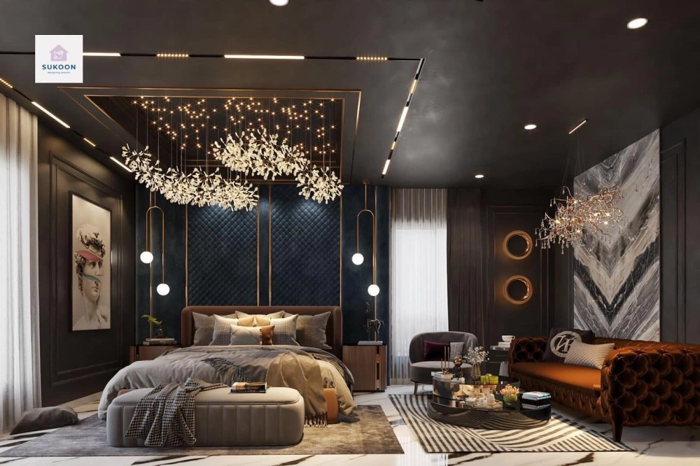 Họa tiết giấy dán tường tân cổ điển hoa văn chìm quý phái