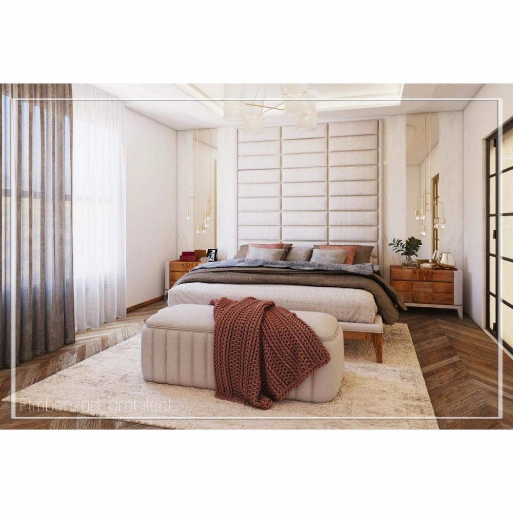 Mẫu giường ngủ tân cổ điển giá rẻ chất liệu gỗ tự nhiên bền đẹp