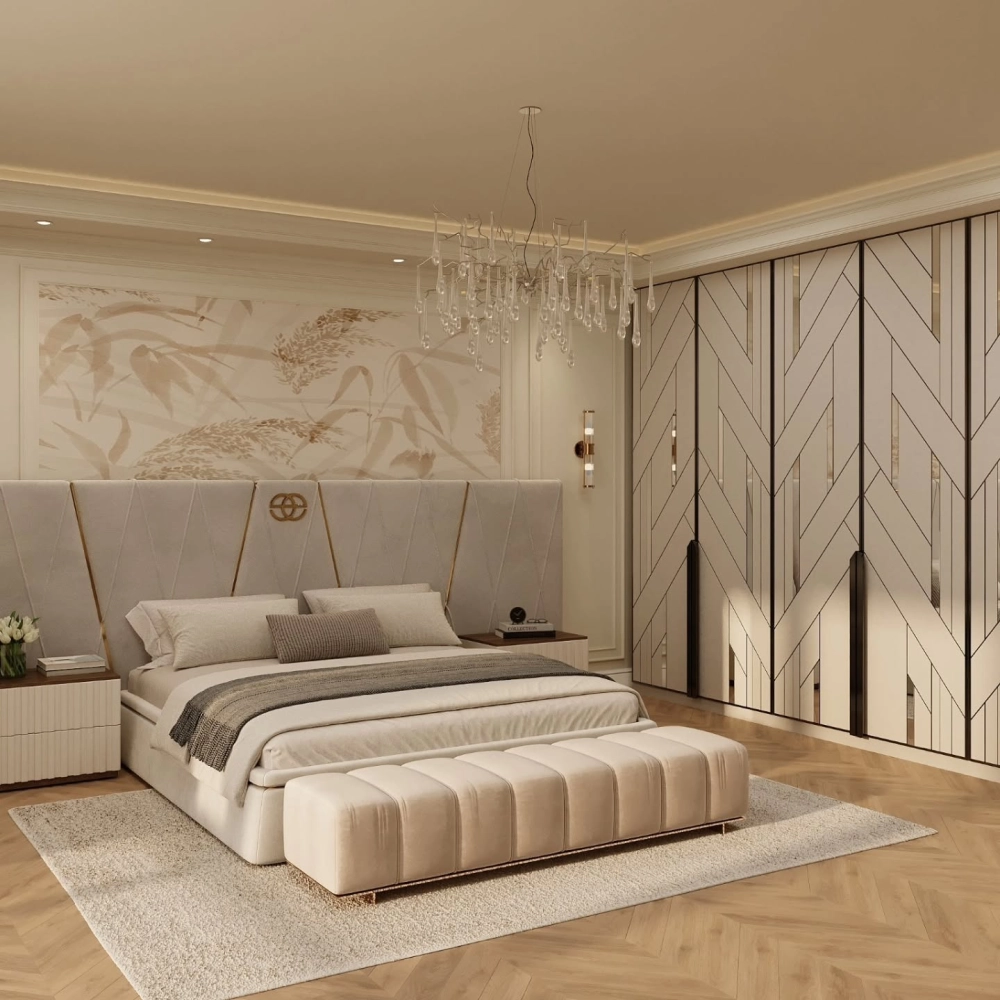 Phòng ngủ tân cổ điển diện tích nhỏ được bố trí khoa học