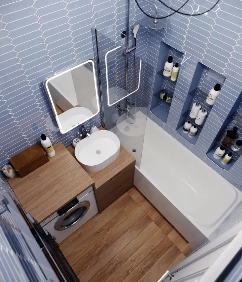 Phòng tắm nhỏ tối giản mang phong cách hiện đại