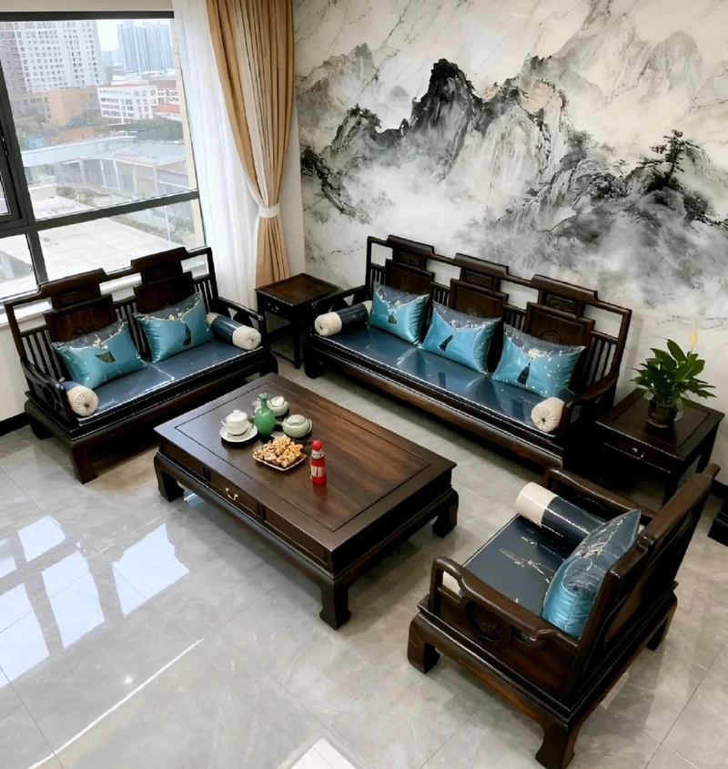 Tối ưu không gian nhờ sofa gỗ chữ L