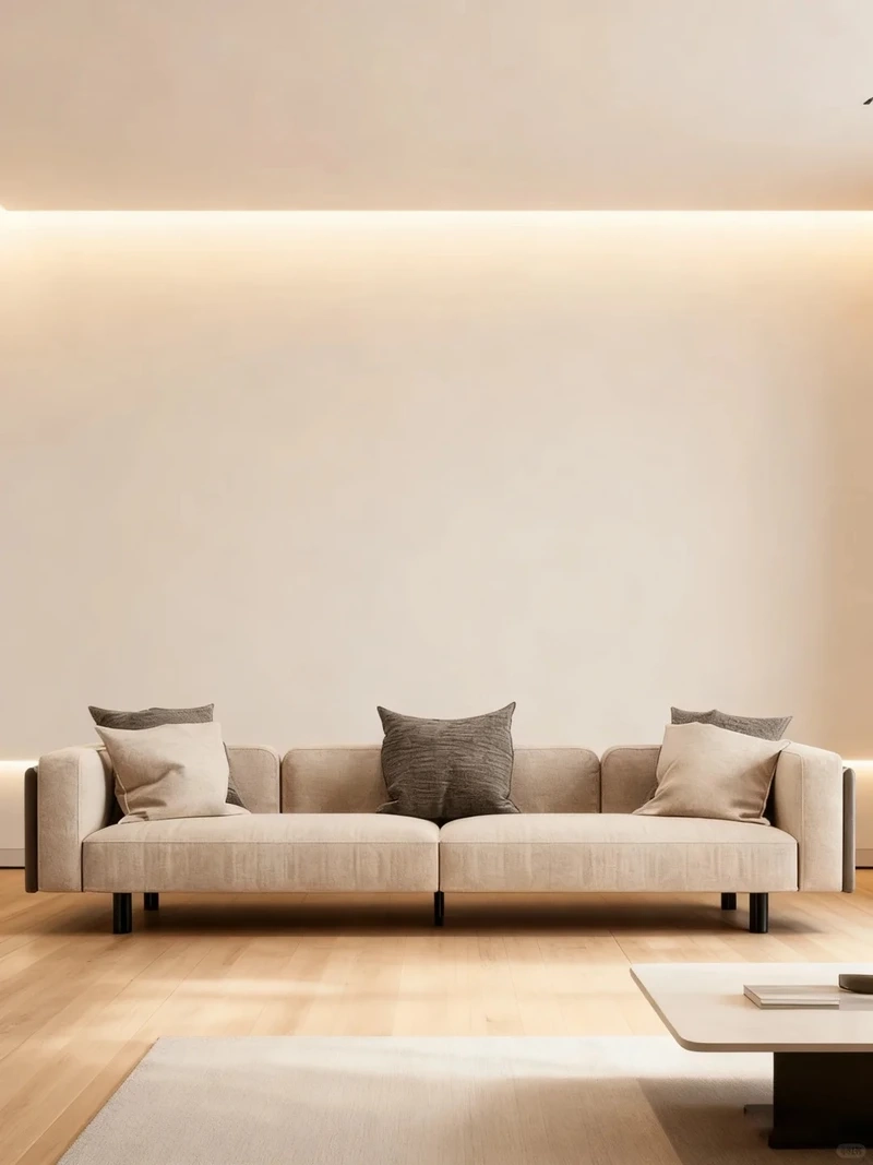 Ấm áp và thanh lịch cùng sofa phòng khách màu be