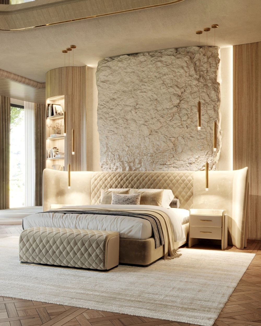 Tab đầu giường kết hợp bàn trang điểm thông minh