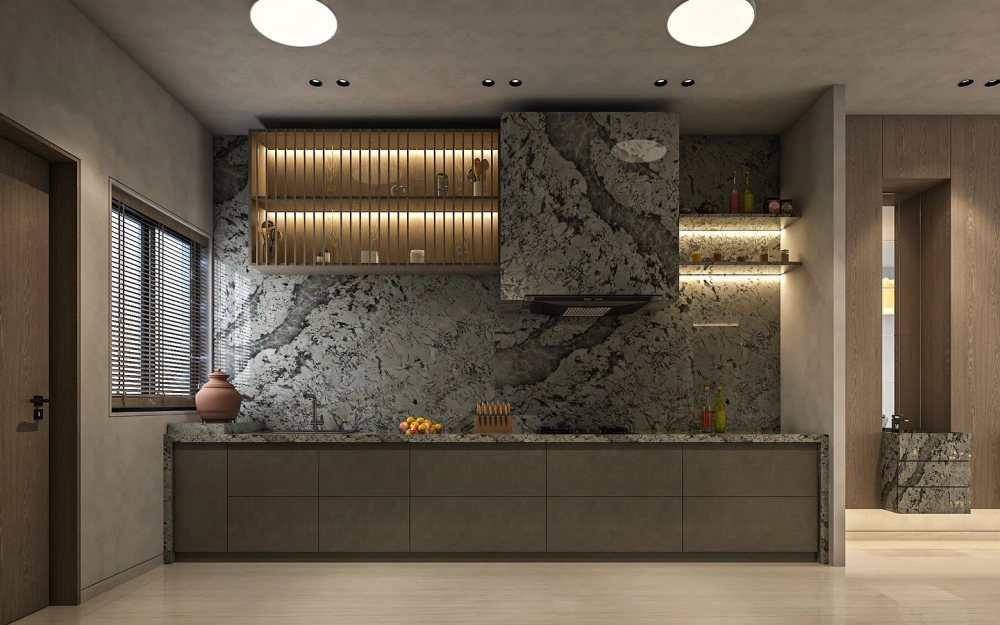 Ý tưởng thiết kế bếp hiện đại không gian mở kết nối liền mạch với phòng khách