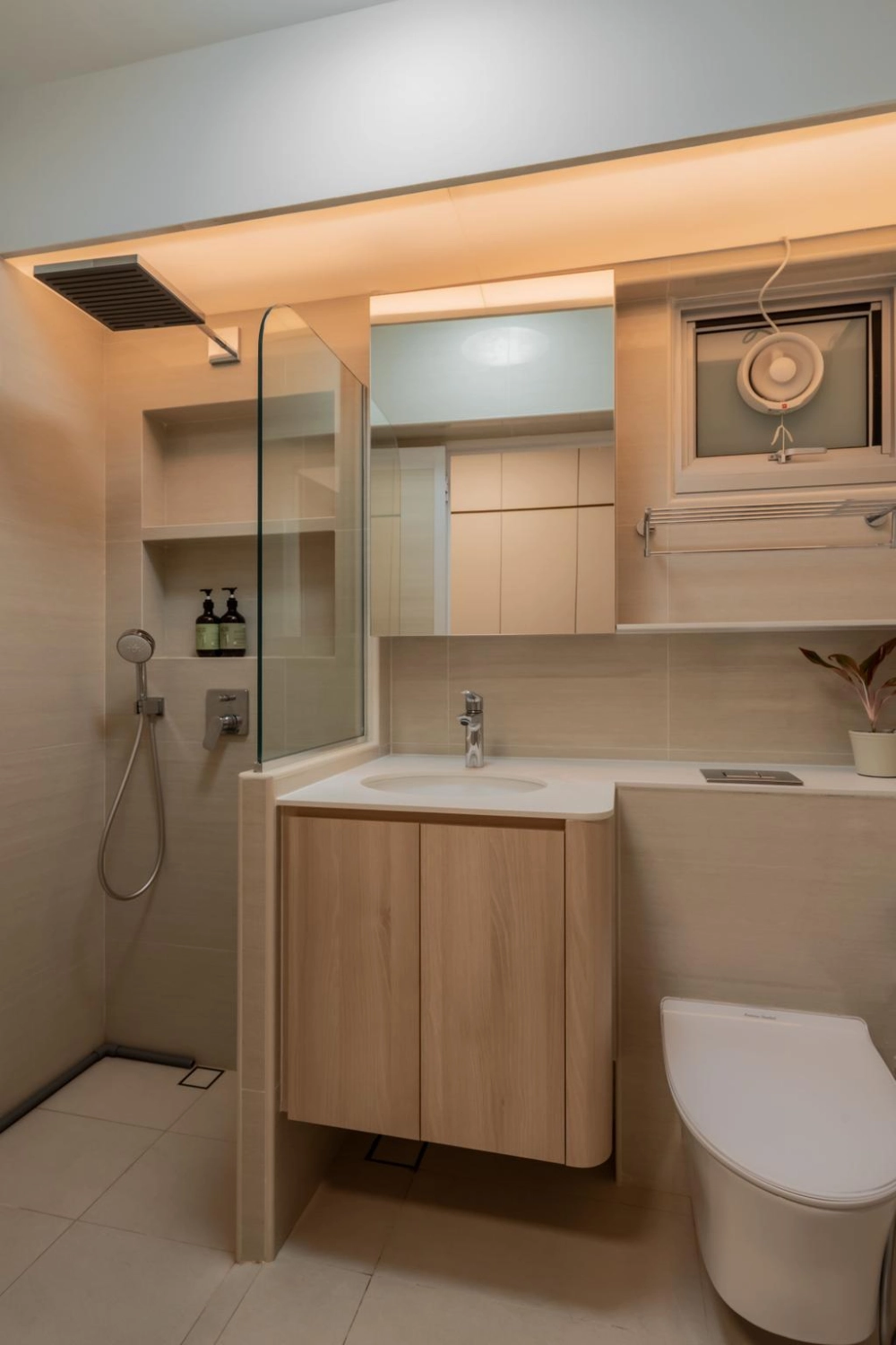 Phong cách thiết kế phòng tắm hài hòa tổng thể