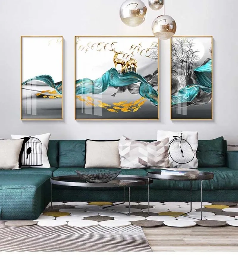 Phong cách tối giản với ảnh tranh tráng gương tối giản