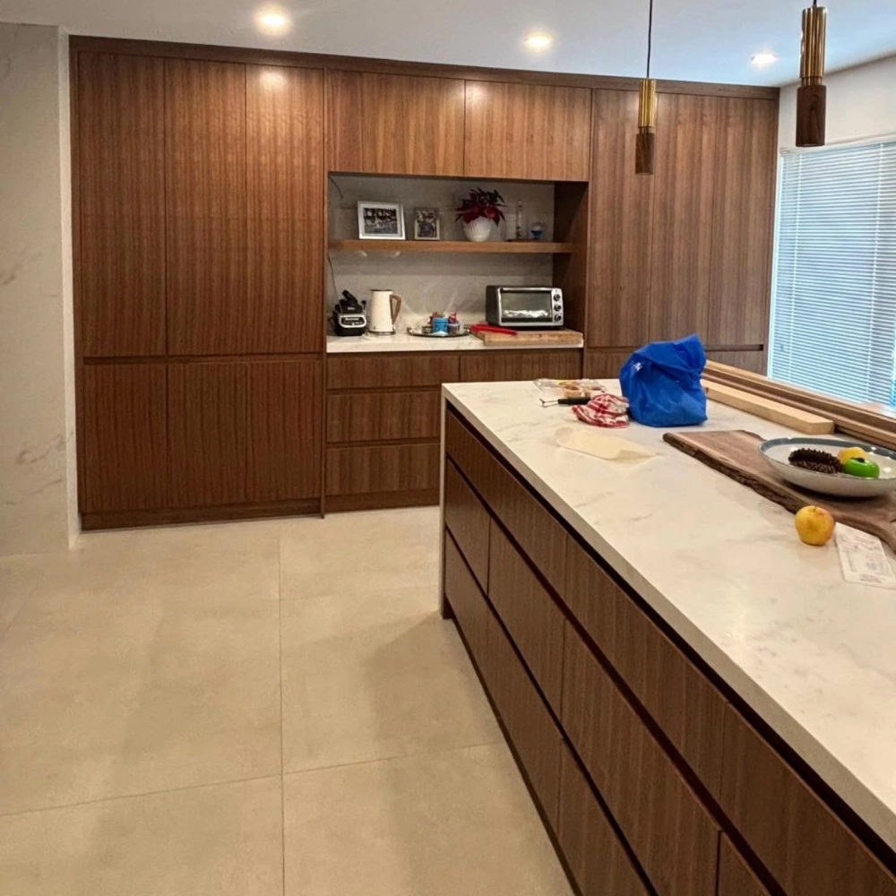 Kiểu dáng tủ bếp đẹp hình chữ i phù hợp căn hộ chung cư