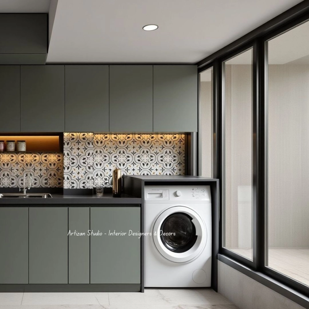 Thiết kế tủ bếp thông minh dưới gầm cầu thang độc đáo