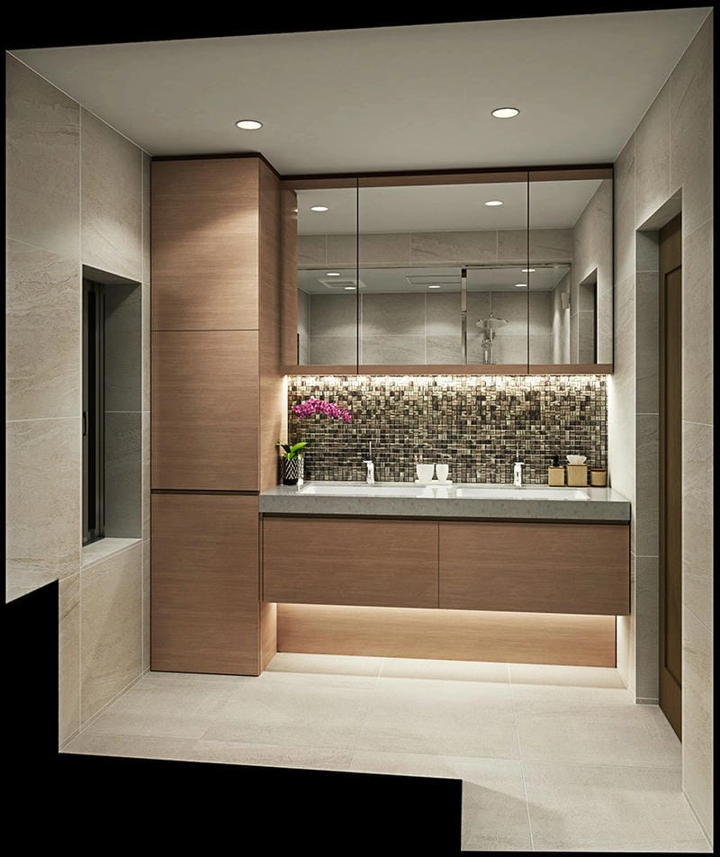 Tủ lavabo nhà vệ sinh tạo cảm giác sạch sẽ