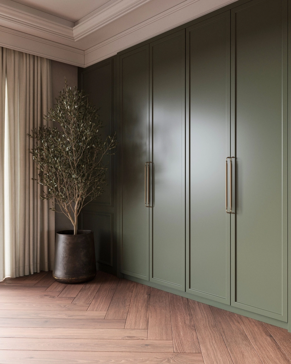 Mẫu thiết kế tủ quần áo gỗ công nghiệp hiện đại tích hợp đèn led sang trọng