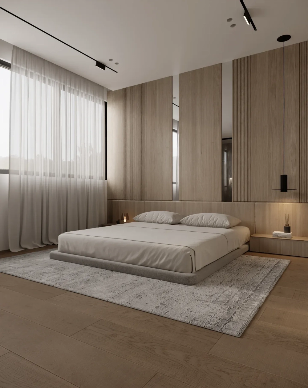 Vẻ đẹp quý phái của vách đầu giường tân cổ điển với đường cong mềm mại