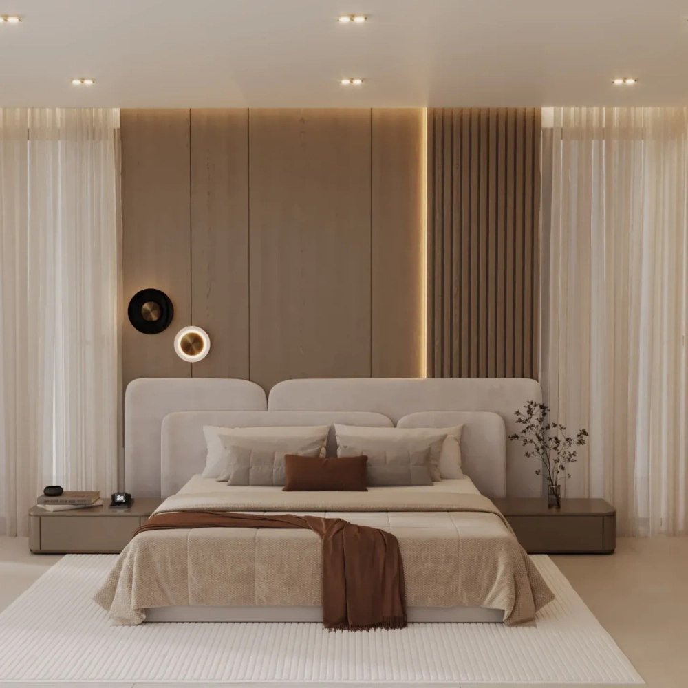 Chi tiết kích thước vách đầu giường tiêu chuẩn cho giường đôi