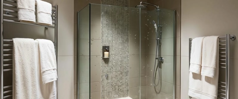 Vách tắm kính hiện đại phù hợp nhà ở mới