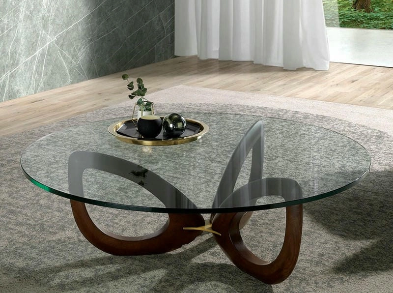 Bàn trà mặt kính thẩm mỹ cao tạo cảm giác rộng