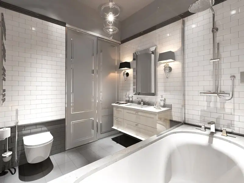 Nhà vệ sinh tân cổ điển được ưa chuộng nhờ tính thẩm mỹ