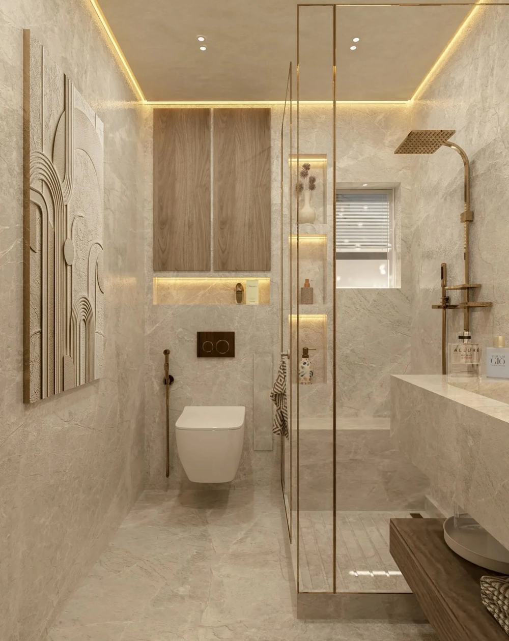 Bàn đá lavabo cao cấp trang trí phòng tắm hiện đại