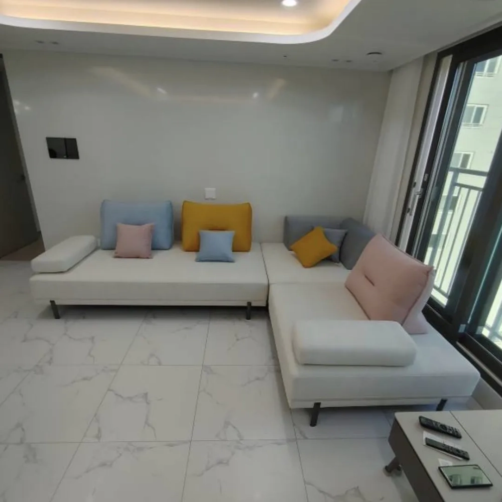 Mẫu sofa góc chữ L kích thước lớn cho biệt thự hiện đại