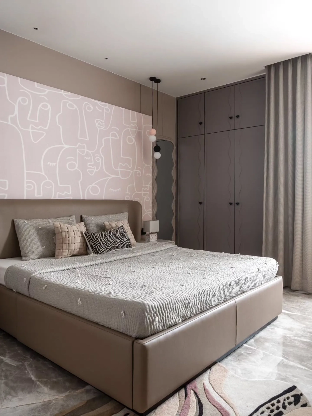 Mẫu phòng ngủ nhỏ sử dụng vách ngăn kính thông thoáng