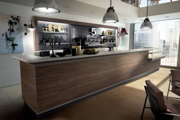 Bộ sưu tập quầy bar bếp ngăn phòng khách đẹp ấn tượng