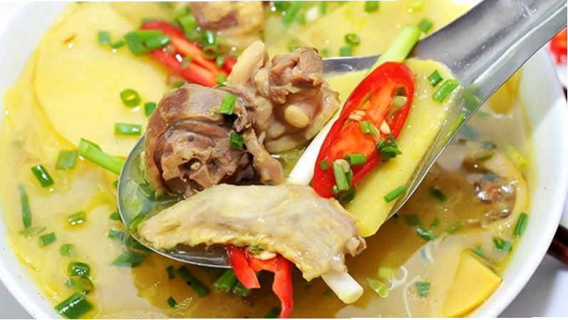 Thành phẩm món vịt nấu măng chua thơm ngon khó cưỡng