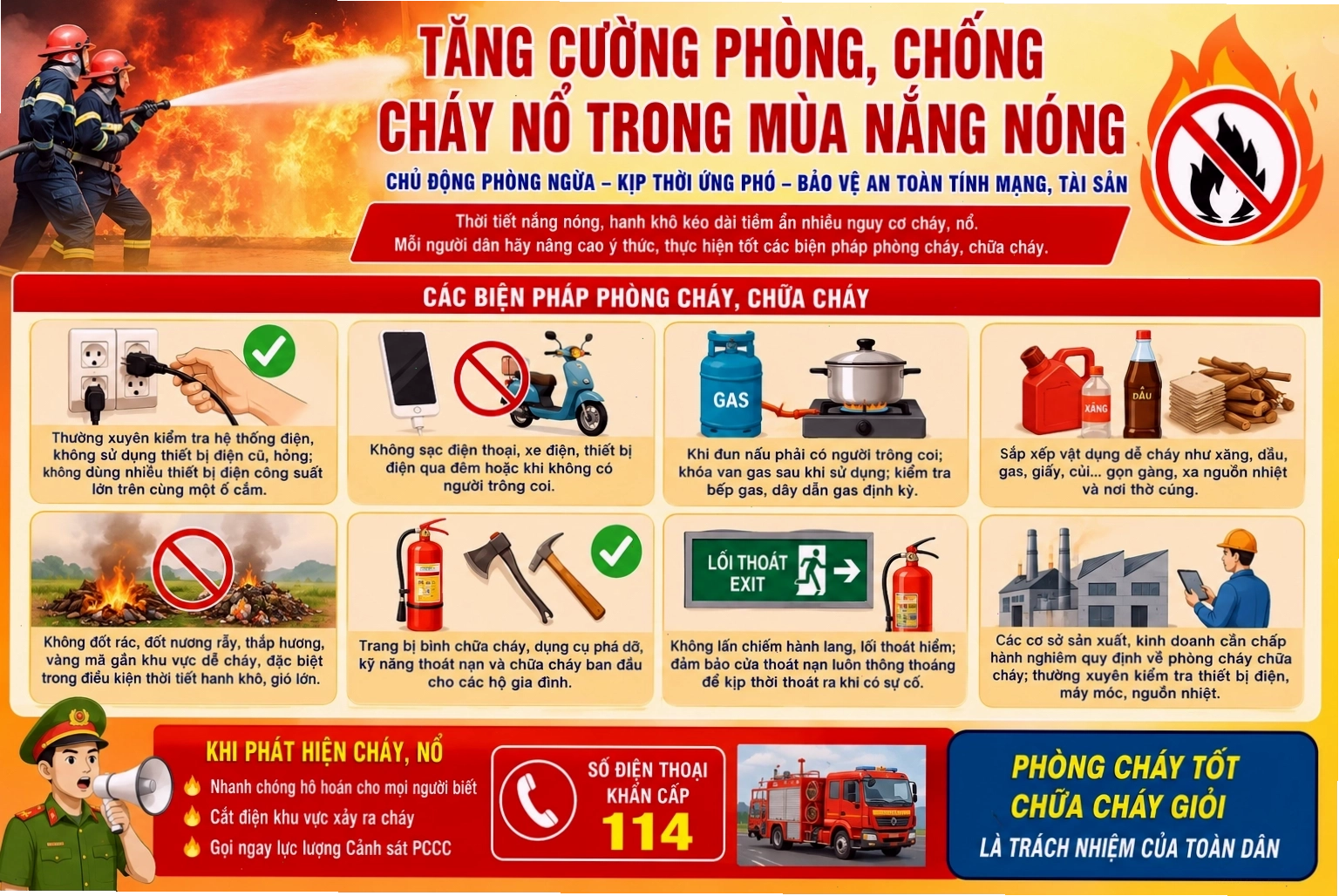 Nguy cơ thời tiết nóng bức gây cháy nổ tại các khu dân cư đông đúc
