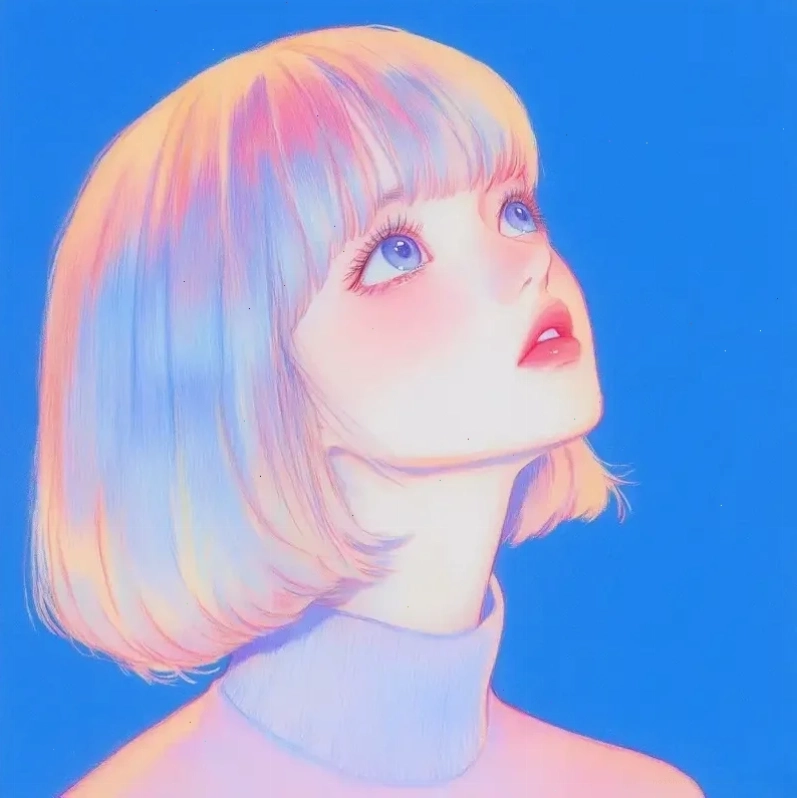 ảnh avatar anime girl tóc ngắn năng động